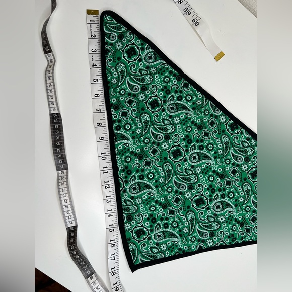 Green Paisley Dog Bandana - Picture 11 of 11